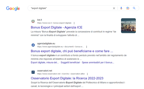 termine di ricerca google search operators digital4export